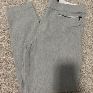 Gray Chinos with Straight Leg and Textured Fabric